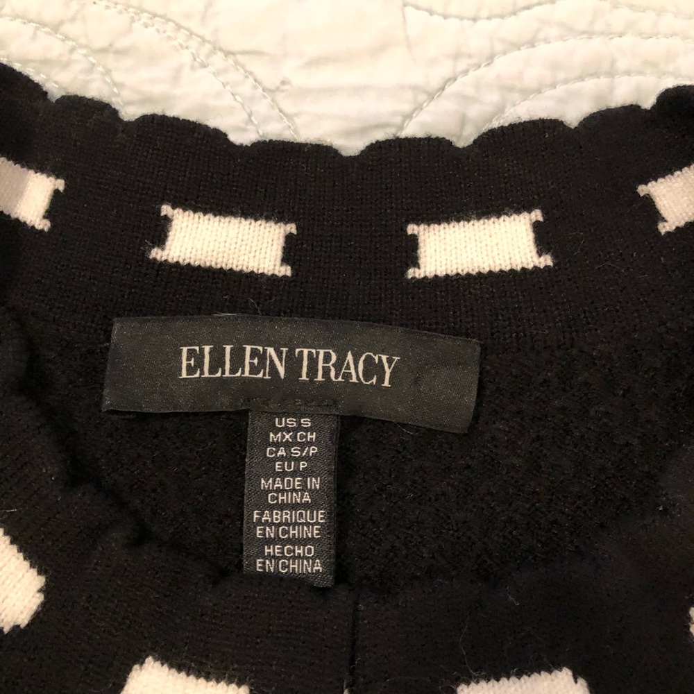Ellen Tracy Seed Stitch Trim cardigan. Size small. - Picture 8 of 13